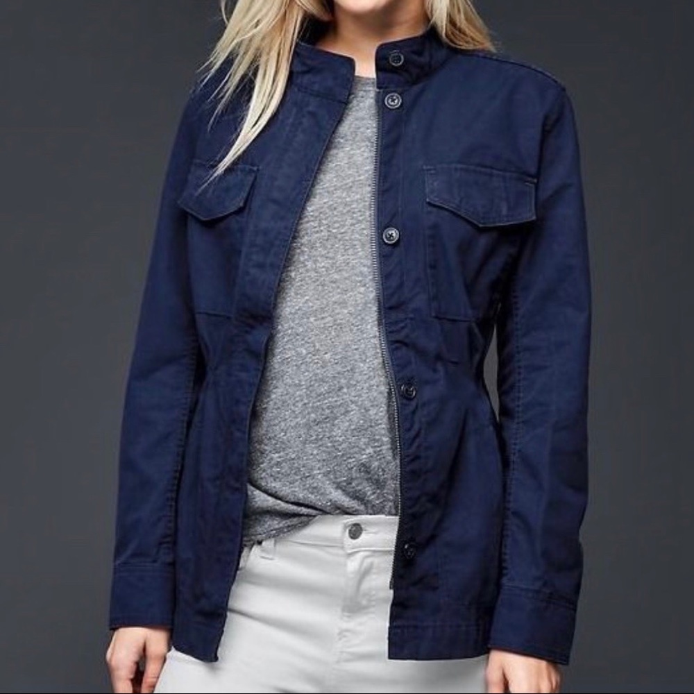 St. John’s Bay Navy Utility Cargo Jacket Blazer